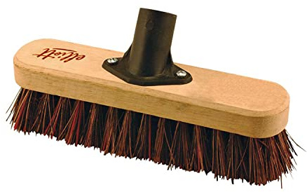 Elliott Deck Scrubbing Broom Head with Natural Union Fibre, Beige, 22cm wide