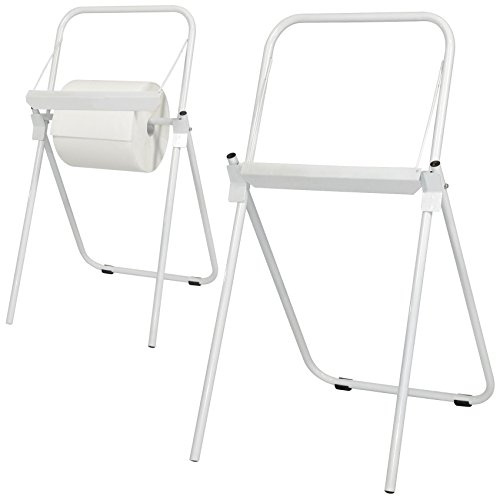 Cilli Porte-rouleau à poser au sol pour papier essuie-mains industriel Blanc