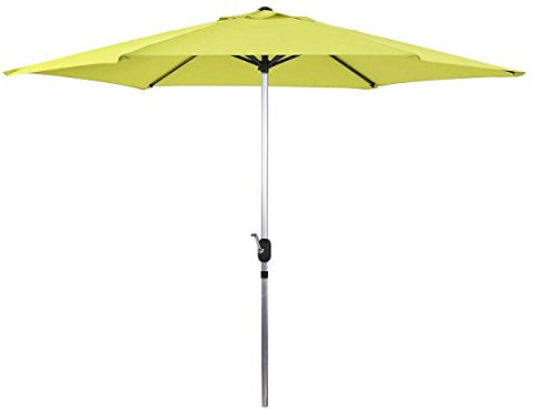 Parasol Jardin Droit Alu Sol - Rond - Ø 3m - Vert