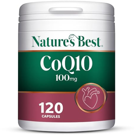Nature's Best Co Enzyme Q10, 100mg, 120 Capsules (4 Months' Supply) | High Strength CoQ10 Supplement, One, a, Day, High Potency, Fast Absorption, UK Made
