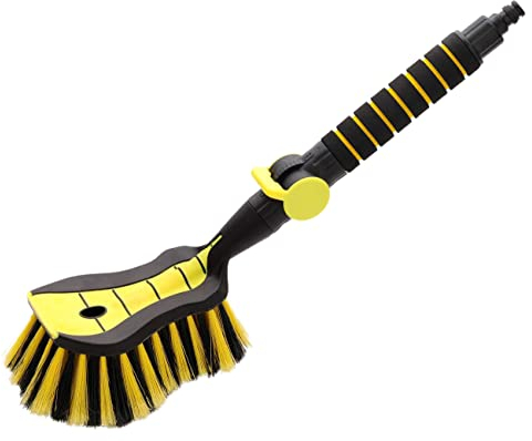 WALSER Waschbürste Premium Universal integrierter Schlauchanschluss Soft Touch Anti-Tropf 23101