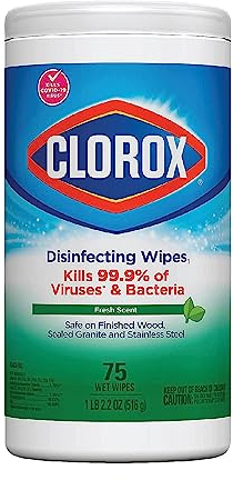 Clorox Disinfecting Wipes, Fresh Scent, 75 Count Canister