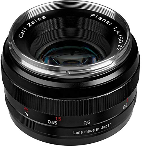 Zeiss Classic Planar ZE T 1.4/50 Standard Kameralinse für Canon EF-Mount SLR/DSLR Kameras, schwarz (1677817)