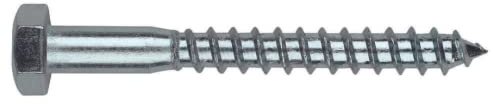 INDEX Fixing Systems DIN-571 - Pack de 20 tornillos con rosca para madera y aglomerado, cabeza hexagonal (cincados, 8 x 60 mm)
