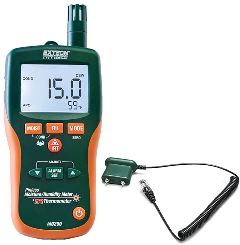Extech MO290 Pinless Moisture Psychrometer with IR Thermometer