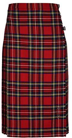 Long Kilt pour Femmes en Pure Laine. Tartan Royal Stewart. 46