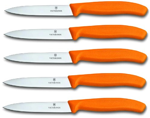 Victorinox, Coltelli da tavola per Verdure, Set da 5 pz. Swiss Classic, Arancione (Orange)