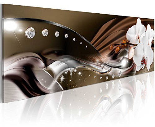 Cuadros B&D XXL - Cuadro de cristal acrílico 120x40 cm - Cuadro de acrilico - Impresion en calidad fotografica - Flores Orchidea Diamante b-A-0072-k-b