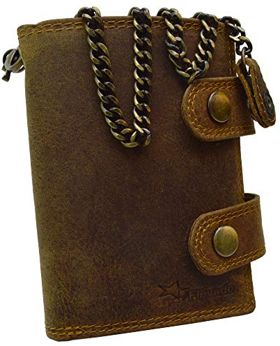 flevado Wild Lederbörse Geldbörse Portmonnaie mit Hosenkette G-840