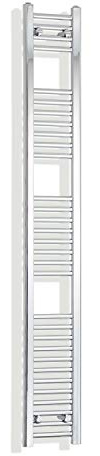 Companyblue 200mm Wide Chrome Heated Towel Rail Radiator Flat Ladder for Stylish Bathroom (200 x 1800 mm)