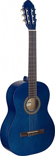 Stagg C440 Klassische Gitarre – Schwarz Gitarre Volle Größe blau