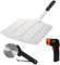 cozze® Set de regalo con pala para pizza, termómetro y cortador de pizza, juego de 3 piezas para los amantes de la pizza