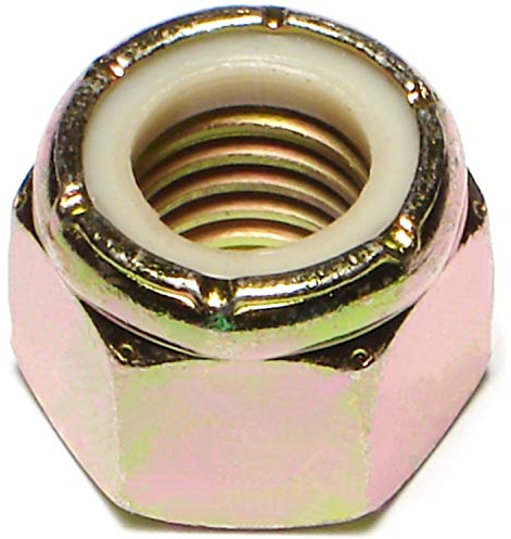 Hard to Find Fastener Yellow Zinc Grade 8 Lock Nuts, Durable Fasteners for Home Improvement, DIY, Construction, 5/8-11 Coarse, Pack of 10