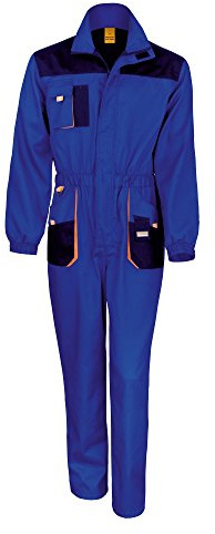 Result R321x, Tuta da Lavoro Lite Unisex, Reale/Marina/Arancione, 4X-L