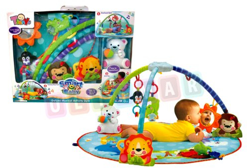 BSD Erlebnisdecke Baby 3in1 - Matte für Baby Insel - Activity Gym - Spieldecke mit Spielbogen und Spielzeug - Krabbeldecke - Baby Gym - Spiel-Matte