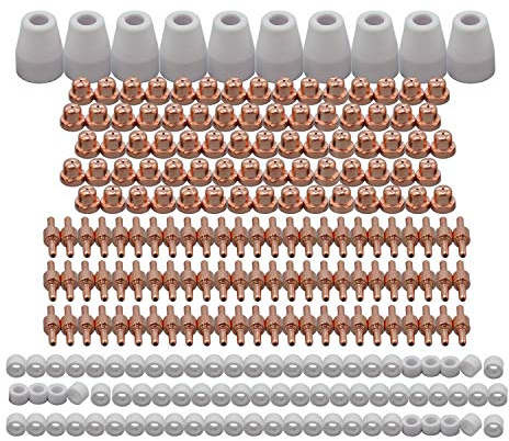 RIVERWELD PT-31 LG-40 JG40 Punta della torcia al plasma Ugello 18866 Elettrodo al plasma con filo di afnio 18205 Kit Adatto per taglierina al plasma Cut40 50 235 pezzi