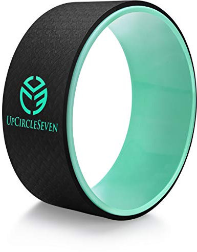 UpCircleSeven Yoga-Rad – [Pro Series] Stärkstes und bequemstes Yoga-Requisitenrad – perfekt für Rückenschmerzen, Dehnung und Rückenbeugen, 30,5 x 12,7 cm (Cyan)
