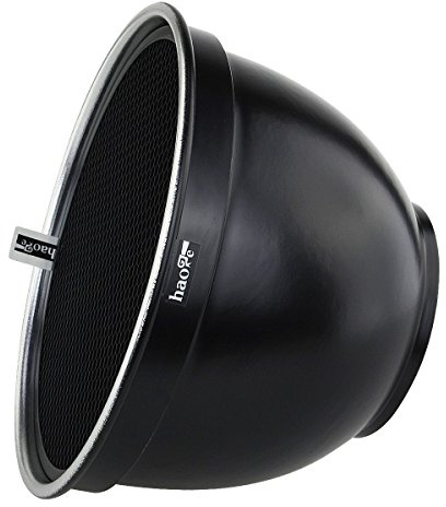 Haoge 7 Standard Reflector Diffuser with 60 Degree Honeycomb Grid for Balcar Alien Bees Alienbees Paul C Buff Einstein White Lightning Studio Light Strobe Monolight Flash