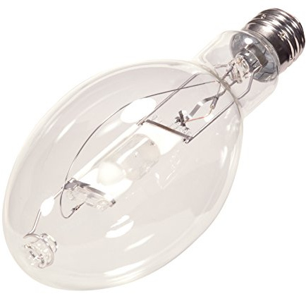 Satco S5833 4200K 400-Watt Clear Universal Mount Mogul Base ED27 Metal Halide Lamp