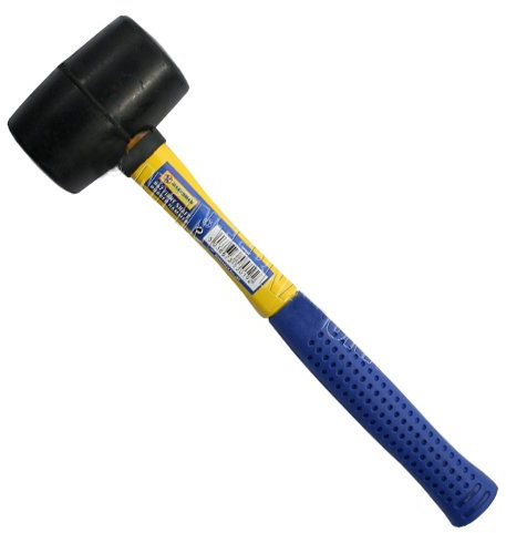 Heavy Duty Hammer Mallet - with Rubber Grip Handle, Camping Racking DIY Multi Purpose Fibre Shaft, Leisure Garage 8Oz | Strong & Durable, General Use