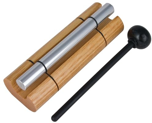 Woodstock Wind Chimes Zenergy Solo Hand Chime, Silver (7) Musically Tuned for Meditation, Yoga and Mindfulness, Bell Percussion Instrument For Teachers and Classrooms