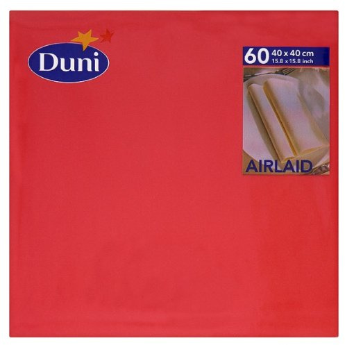DUNI Servietten Dunisoft“, rot, 40 x 40 cm, 60 Stück