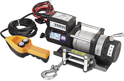 Fervi 0630/2200 Argano Elettrico, 12 V, Set di 1