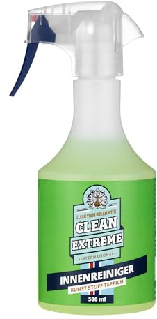 CleanExtreme - Detergente speciale per la pulizia degli interni auto Per tessuti, plastica, gomma, alluminio, plexiglas, pelle alcantara, velluto, legno e molto altro ancora. Adatto anche per pulire la tappezzeria e le imbottiture (sedili dell’auto, imbottiture, applicazioni tessili al tetto). Per una pulizia e una manutenzione ideale della vostra auto.
