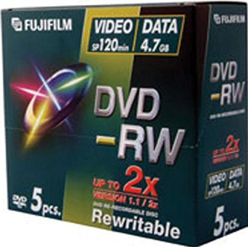 Fujifilm DVD-RW JEWEL CASE X 5 PACK (4.7GB 2X)