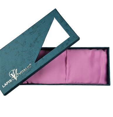 Lapis Vitalis Edelstein Seide Kissen Augenkissen in Geschenkverpackung Auswahl: Schungit, Smaragd, Bergkristall, Amethyst, Aquamarin (Amethyst, 18 x 7,5 cm)