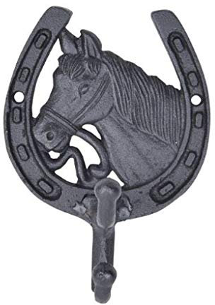 HKM Pferdekopf Gusseisen Schwarz One Size