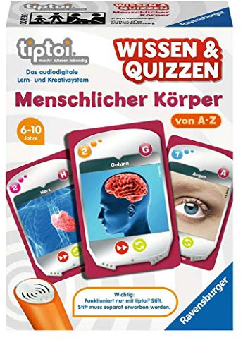 Ravensburger 00753 - Tiptoi, Wissen & Quizzen - Quiz di apprendimento, soggetto: Il Corpo Umano [lingua tedesca]