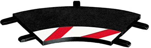 Carrera 20020551 Digital 124 Inside Shoulder Curve 1/60° (3), end piece (2) Slot Car Track Accessory, Schwarz, One Size