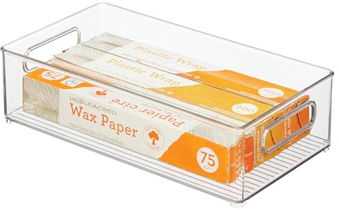 iDesign Stackable Fridge Bin - Storage Bin for Freezer or Pantry Organization, Clear, Made in USA