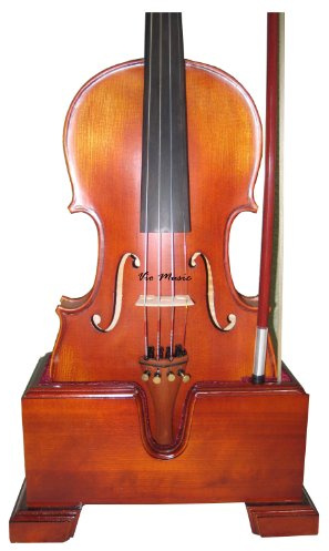 Vio Music#503 Violin and Bow Wooden Holder (Stand), Plush Velvet, Safe and Stronghold