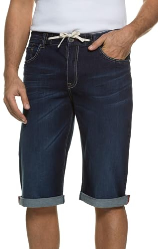 JP 1880 Homme Grandes Tailles Bermuda en Jean, Taille élastiquée, Coton Bleu Jean 66 708366 92-66