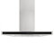 Cappa aspirante 90 cm | Cappa Cucina de parete | acciaio inossidabile | vetro nero | auto spegnimento | Operazione di tocco | DELTA9014TC