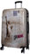 Hartschalen Koffer Trolley mit Dehnfalte und Motiv New York Gr. XL