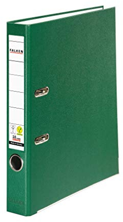 Original Falken PP-Color Kunststoff-Ordner. Made in Germany. 5 cm schmal DIN A4 grün Ringordner Vegan Aktenordner Briefordner Büroordner Plastikordner Schlitzordner