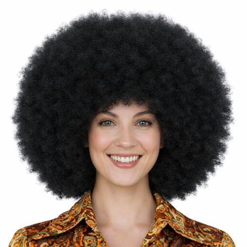 Carnival Toys 2971 - Perücke Afro, 40 cm, schwarz