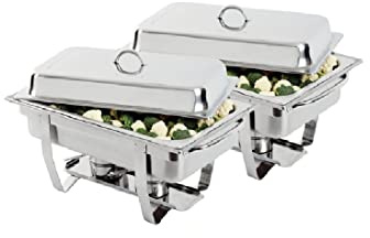 Olympia Offre Speciale Set de 2 Chafing Dish Milan avec 72 Capsules de Gel Combustible