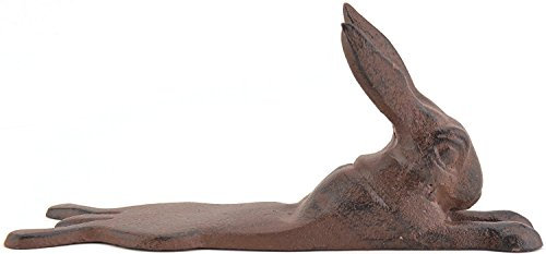 Rabbit Design Cast Iron Door Stop Wedge by Upper Deck