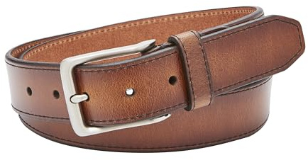 Fossil Men's Griffin Leather Casual Jean Every Day Belt, Size 34, Cognac