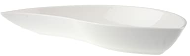 Villeroy & Boch - NewWave Move Curved Bowl, porcelain bowl with teardrop shape, dishwasher and microwave safe, white, 28 x 15 cm