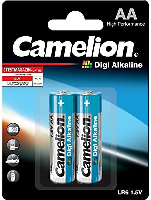 Mignon-Batterie CAMELION ''Digi Alkaline'' 1,5 V, Typ AA/LR6, 2er Blister