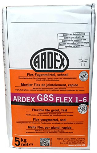 ARDEX G8S Mortier flexible pour joints rapide 1-6 mm (5 kg, gris)