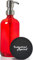 Etmury Rot Glas Seifenspender mit Edelstahl Metall Pumpe – Rot Klauenhammer, Glas Flasche Lotion Flasche durch die