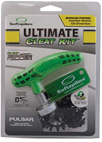 SOFTSPIKES Ultimate Cleat Golf Spikes, Black/ White, FTS 3.0 EU - Packaging May Vary