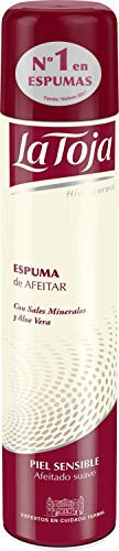 La Toja - Espuma Afeitado Sensible con Aloe Vera y Sales Minerales, 300 ml