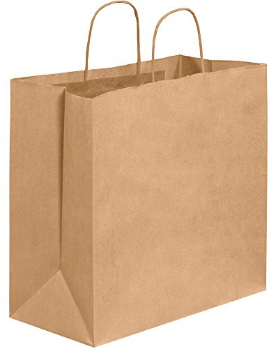 Aviditi 13 x 7 x 13 Kraft Shopping Bags